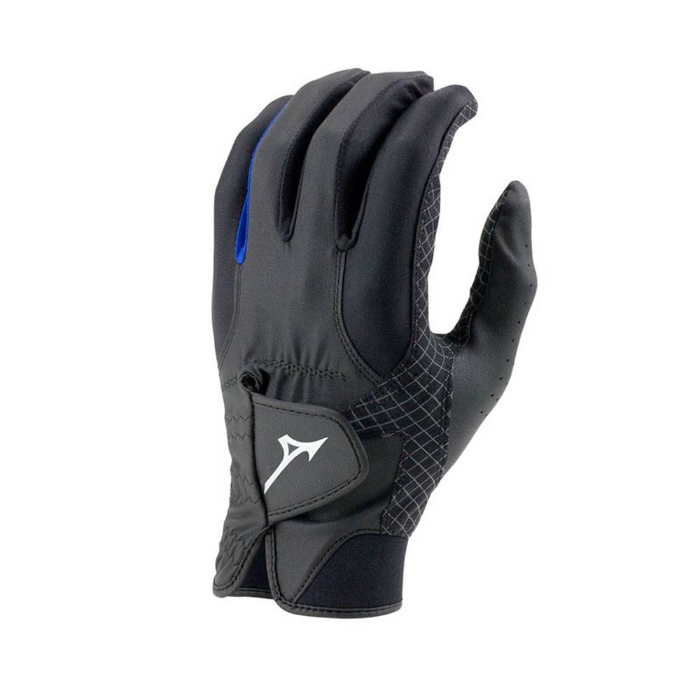 Mizuno Men's RainFit - Pair Golf Gloves Black/Royal (230185-VCE)